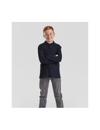 F-63-201-0-Kids Long Sleeve 65/35 Polo